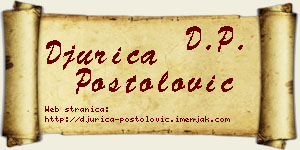 Đurica Postolović vizit kartica